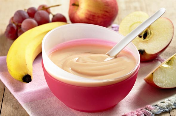 Craquante compote de pommes et bananes sur lit de Speculoos