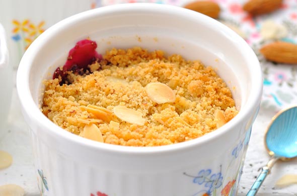 Mon premier crumble fraise-banane