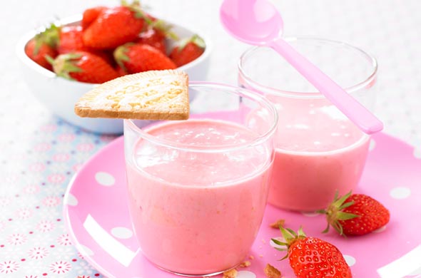 Goûter aux fruits rouges et laitage