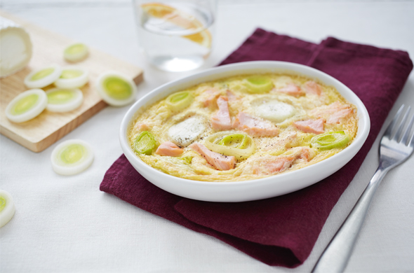 MUM’S RECIPE: Salmon, leek and goat’s cheese flan