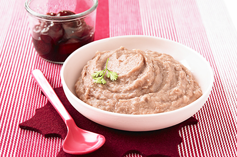 Pechuga de pato con cerezas para bebé