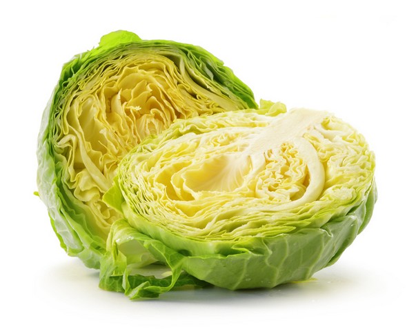 Fresh cabbage isolated on white background