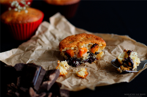 Mini-cakejes met butternut met kaneel en stukjes chocolade  2