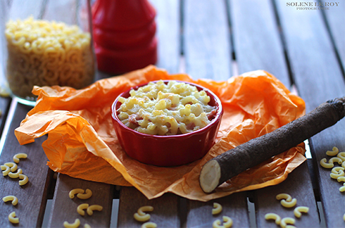 Recept voor baby Gegratineerde kleine pasta met schorseneren