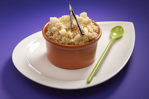 Vanilla flavoured pear with couscous 2