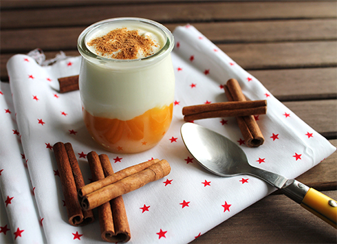 Yogurt de mango y canela 2