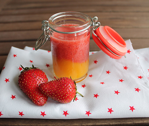 petit dessert fraise mangue pour bébé