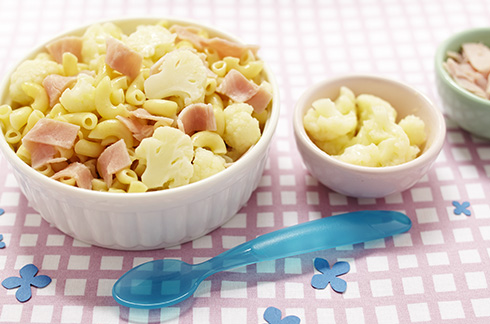 recepte voor baby Kleine pasta met bloemkool