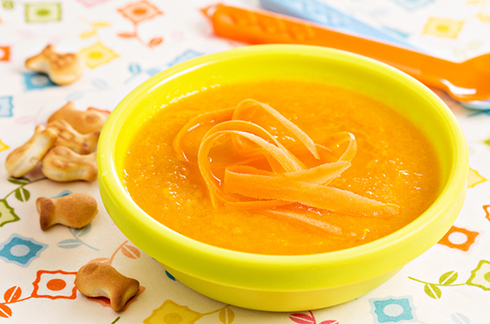 receta para bebe Sopa de zanahoria al queso Kiri