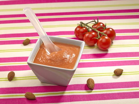 recetas para bebés Crema de tomate con almendras