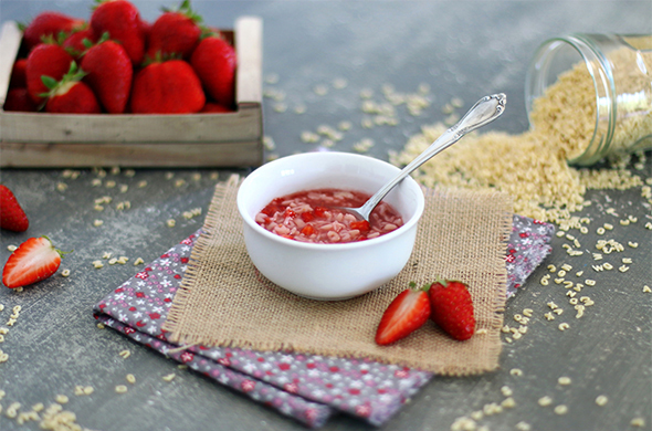 Soupe De Fraises Et Pates Alphabet Cuisine De Bebe