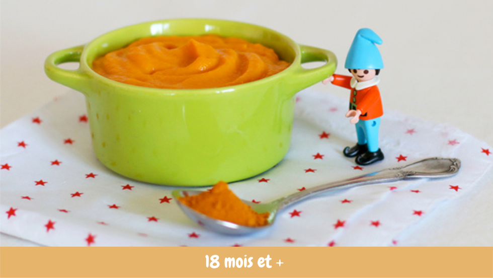Purée de carotte et patate douce au curcuma | Cuisine de bébé