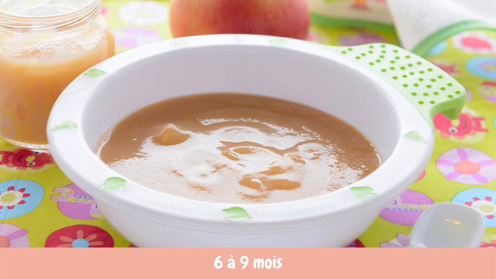 Recette pour bébé Compote raisin nectarine dès 6 mois - Cubes