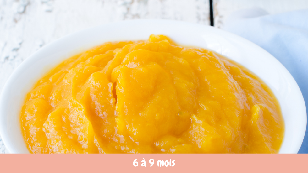 Purée de potimarron au lait de soja Cuisine de bébé