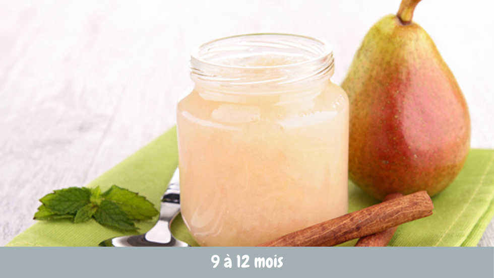 Compote exotique poireananas pour bébé Cuisine de bébé