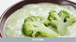 Repas de pâtes et brocoli pour bébé