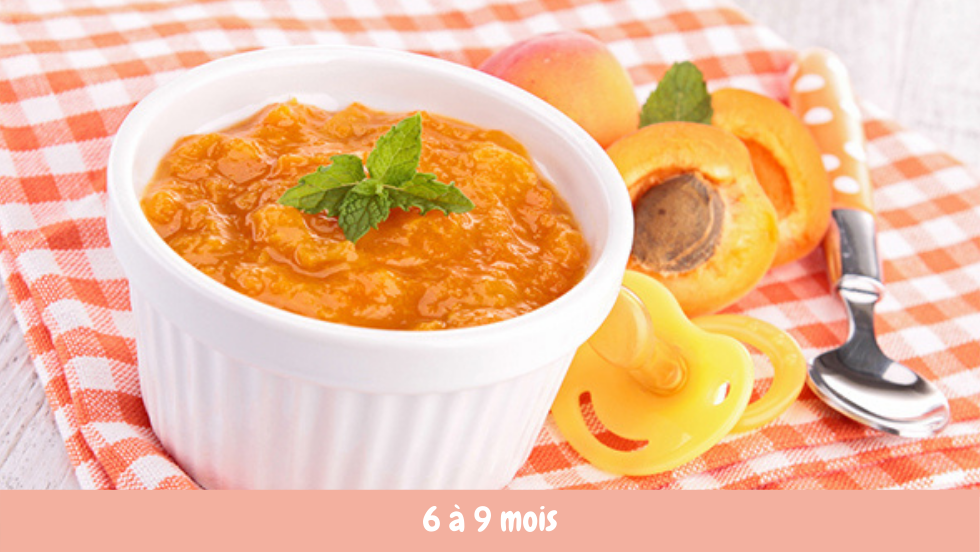 Compote de pêche et abricot Cuisine de bébé