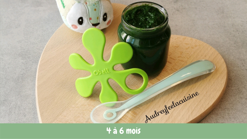 Ma première purée aux épinards Cuisine de bébé