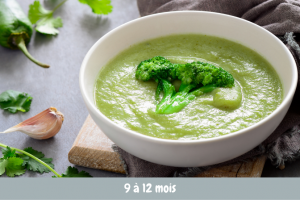 purée brocoli et jambon