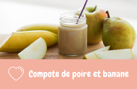 recette compote de poire et banane, cuisine bébé