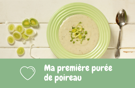 recette bébé 4 à 6 mois, purée de poireaux. Diversification alimentaire. Recette bébé